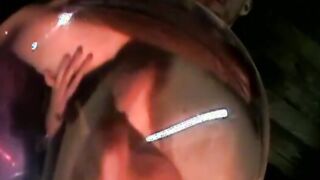 Inflatable anus filled up with amateur prick solo