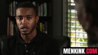 Max Konnor whips out heavy shaft inside his black dick toy Jake Waters