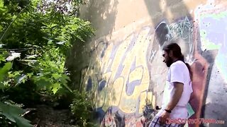 Long bearded amateur guy Squirell likes jerking off & draining his long cock d