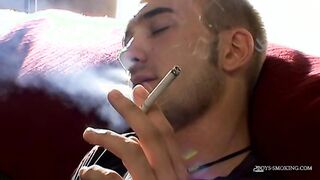 BoysSmoking: Jacob Wright showcase his hot body & prick while hitting a cigar