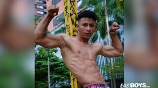 Fantastic Latino boy Marcus Brown with ripped muscles