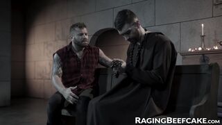 Tatted mechanic gets robbed & booty screwed by two thieves