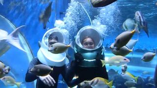 Bubble butt Thai GF sex at home after a day of playing with fish