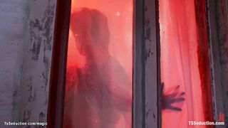 Blonde Tranny assfucking straight couple